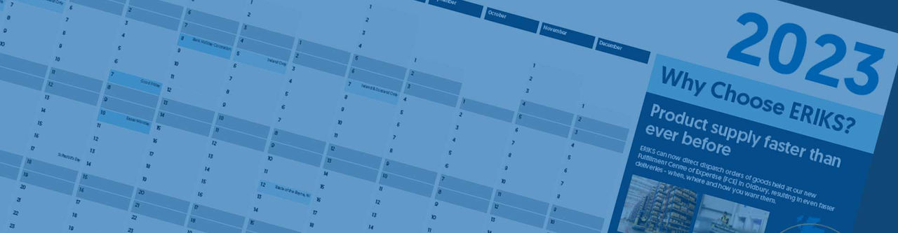 Images of the 2023 Year Planner with a blue background and gradient overlay