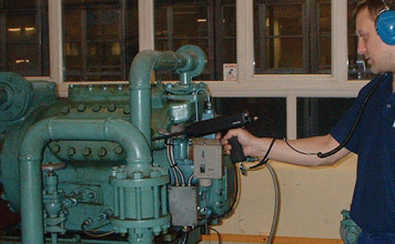 Engineer testing Ultrasound Emissions