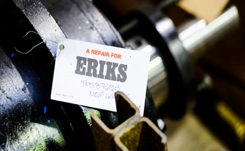 ERIKS Repair Label on Drive Shaft